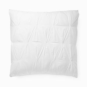 West Elm Pintuck White Euro Shams, Set of 2